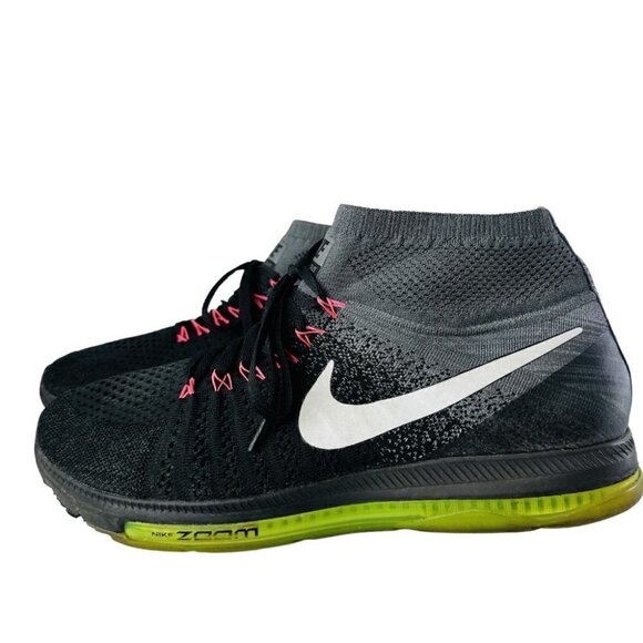 Nike Mens Zoom All Out Black Gray Flyknit Athletic Running Shoes Size US 11 - Picture 1 of 11